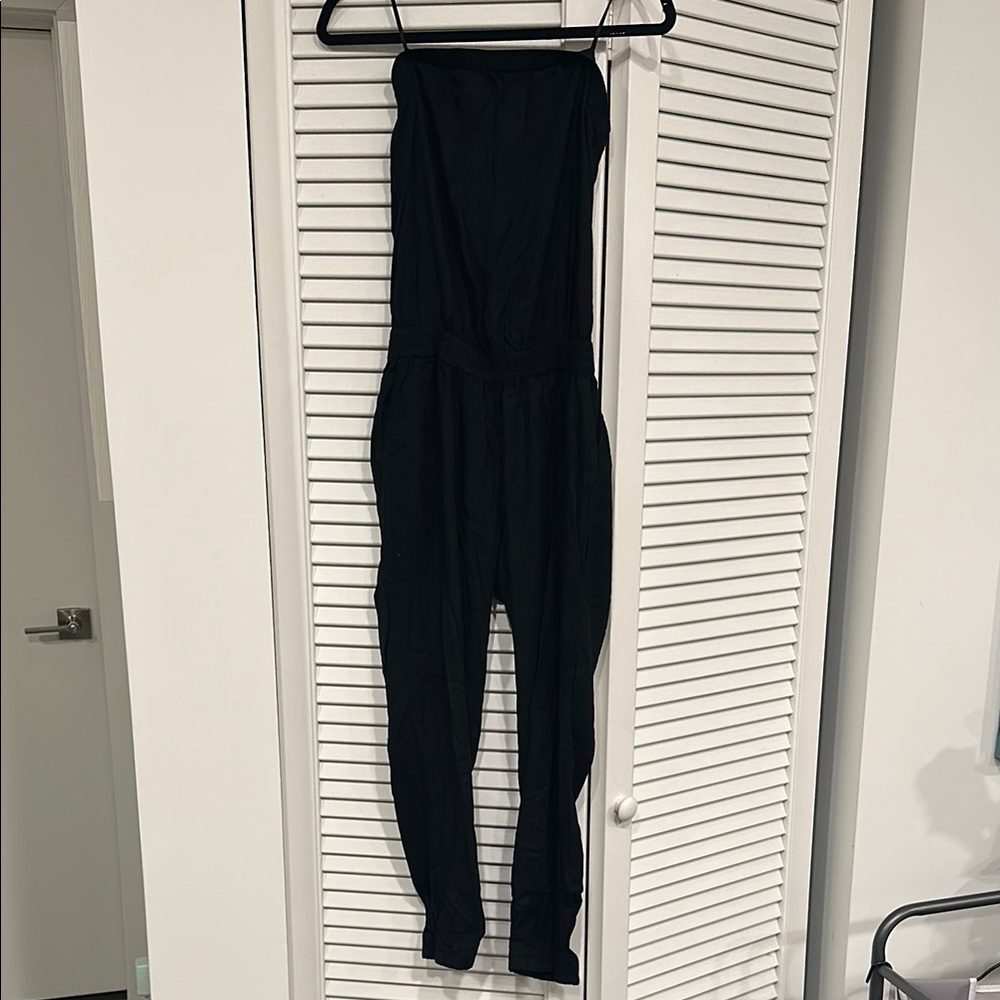 Aritzia Black Strapless Jumpsuit